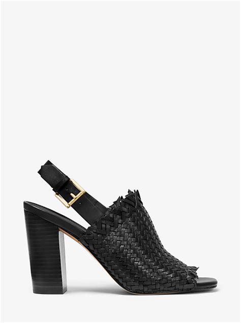 michael kors desi woven leather shoes|Dee Woven Leather Sandal .